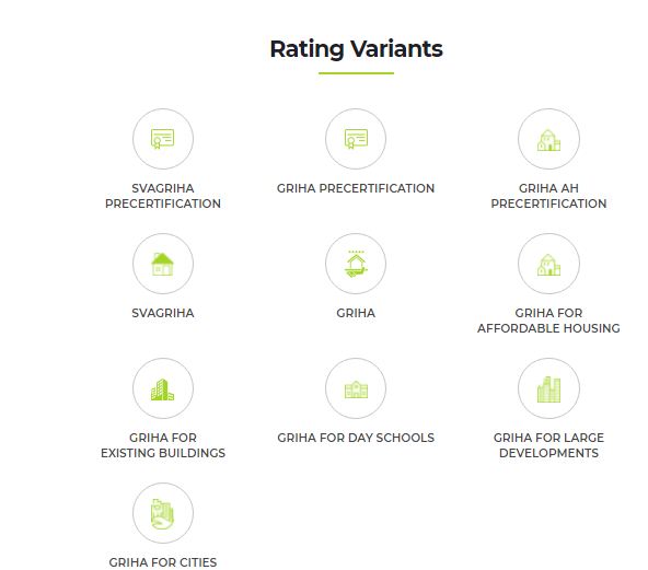 GRIHA Rating variants