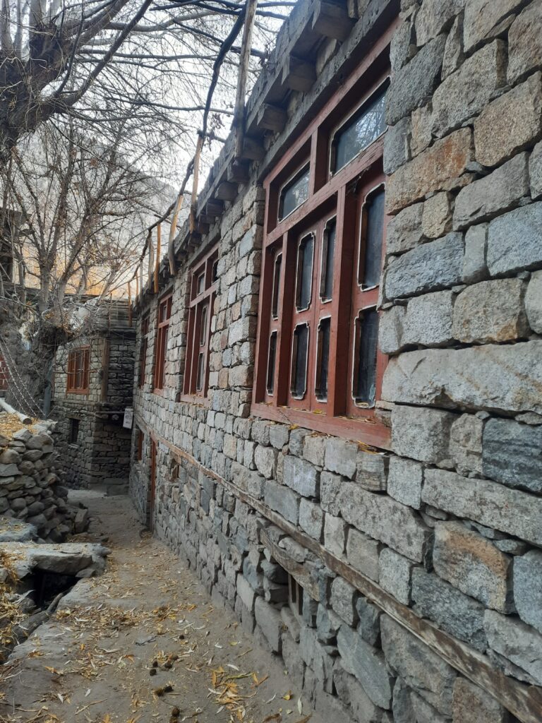 Thick load bearing walls in Turtuk village- Nubra valley