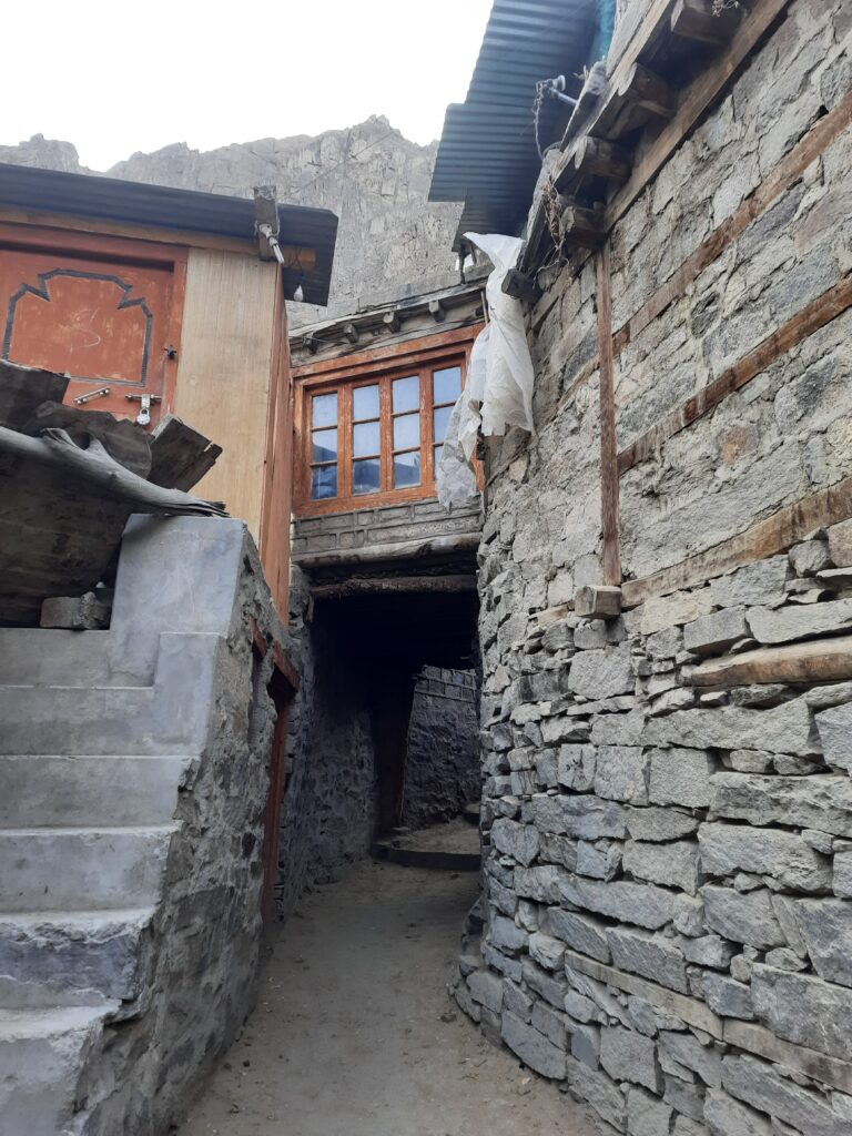 Narrow passage in Turtuk village, Nubra valley