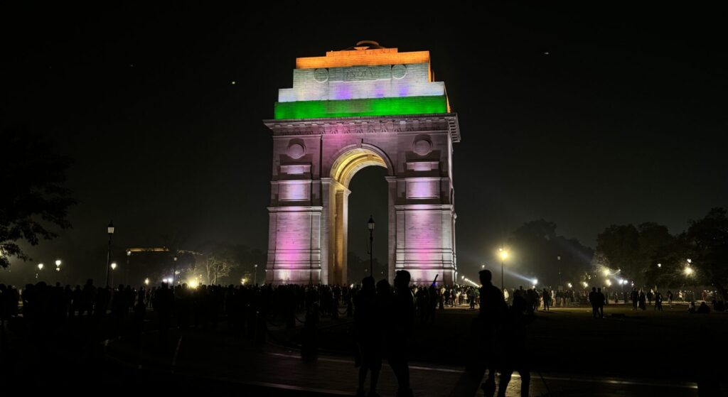 India Gate night view -Architectural Design, Delhi India