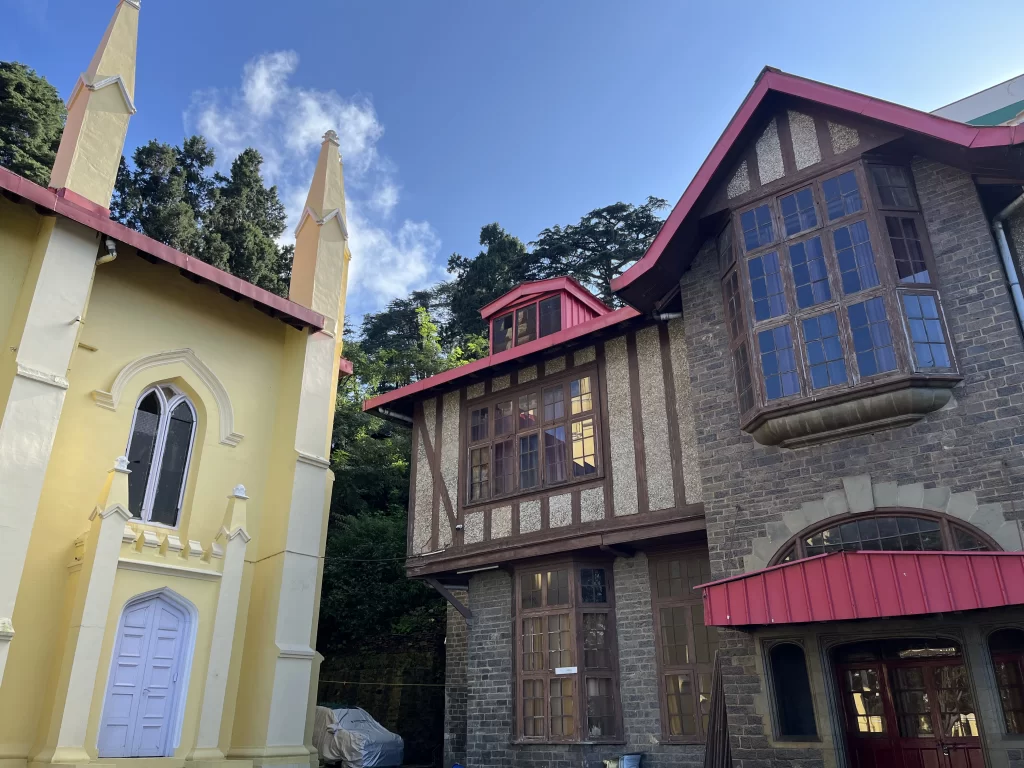 Stone building material in Christ Church Shimla