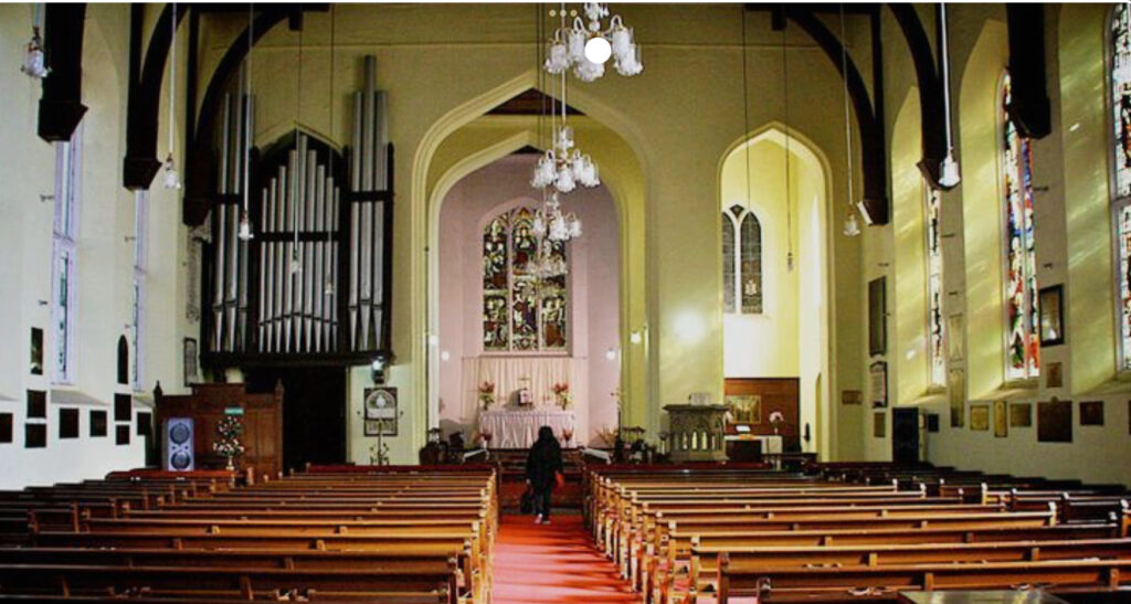 Stained Glass windows interiors of Shimla's Christ Church