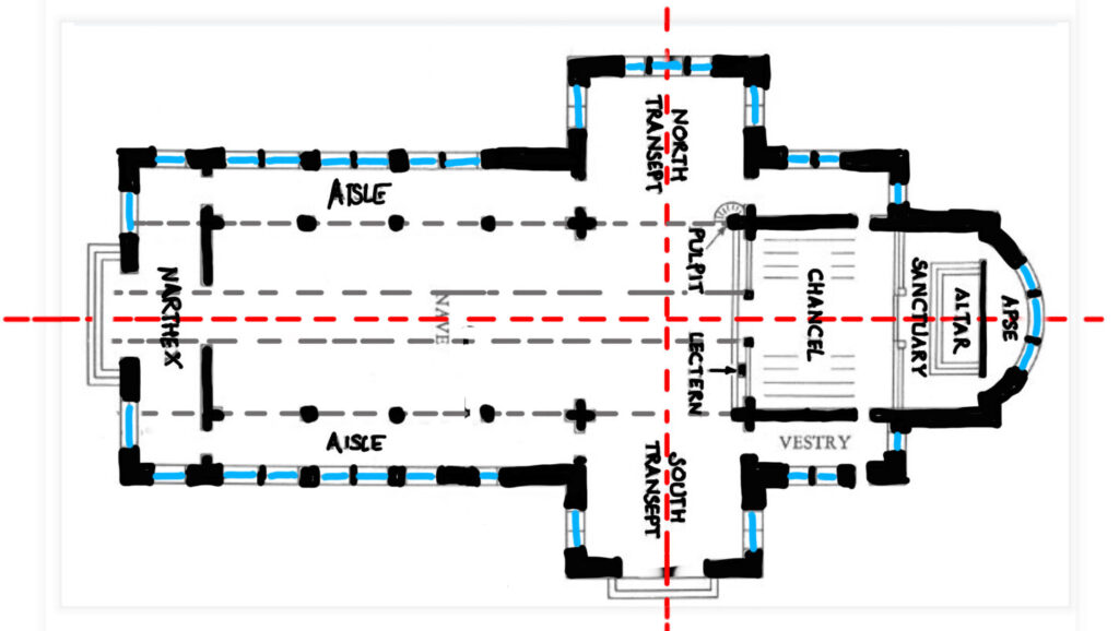Conceptual architectural plan of the church